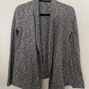 Gray Open-Front Women's Sweater